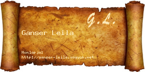 Ganser Leila névjegykártya
